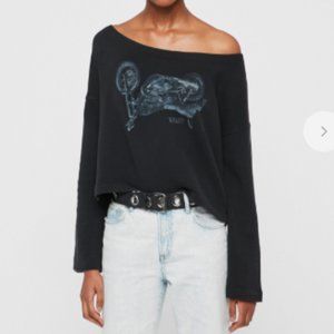 All Saints Motorbike Black Senia Sweatshirt - Great Condition (M)